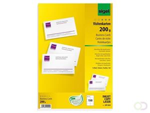 Sigel DP839 Bedrukbare visitekaarten 85 x 55 mm Helderwit 150 stuk(s) Papierformaat: DIN A4