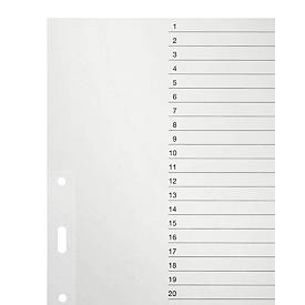 Leitz Index Cards Paper Numbers Grey 12310085