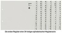 LEITZ Tauenpapier-Register, A-Z, für 24 Ordner, grau