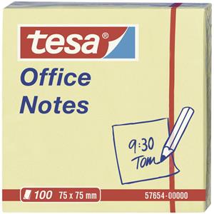 tesa Office Notes Haftnotizen, 75 x 75 mm, gelb