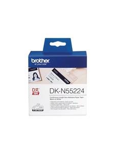 Brother DK-N55224 niet klevende papiertape wit 54mm x 30,48m (origineel)