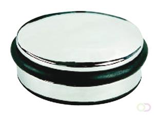 AL-2850 Deurstopper Metaal Laag Chroom, 1300 Gram Hoog 4cm