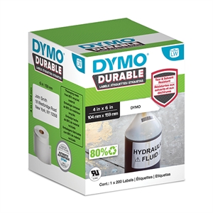 dymo duurzame etiketten LabelWriter ft 104 x 159 mm, 200 etiketten