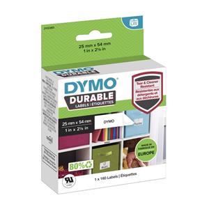 dymo duurzame etiketten LabelWriter ft 25 x 54 mm, 160 etiketten