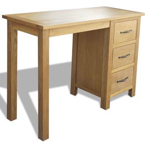 VidaXL Bureau met 3 lades 106x40x75 cm eikenhout