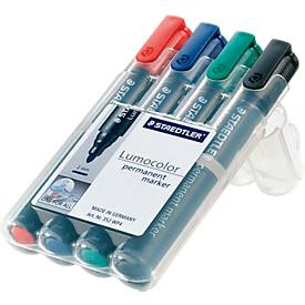 Staedtler permanent marker Lumocolor 352, doos met 8 stuks in geassorteerde kleuren