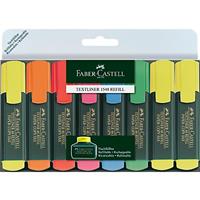 Faber-Castell Textmarker 1548 Textliner 8er Etui farbig sortiert 1-5mm Keilspitze