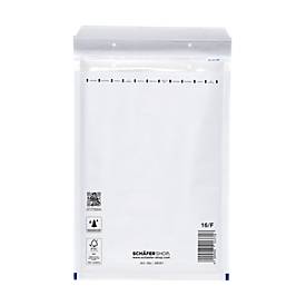 Schäfer Shop Pure Luchtkussenenveloppen, 220 x 340 mm, wit, 100 stuks