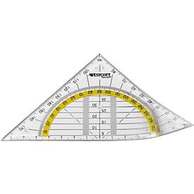 WESTCOTT Geodreieck, Hypotenuse: 140 mm, flexibel