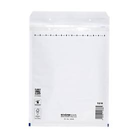 Schäfer Shop Pure Luchtkussenenveloppen,270 x 360 mm, wit, 100 stuks