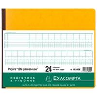 Exacompta Register 27x32 cm met uitgekapte hoofding 24 kolommen op 2 pagina's