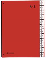PAGNA Pultordner Color, DIN A4, A - Z, 24 Fächer, rot