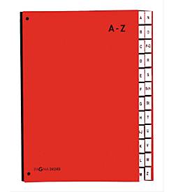 PAGNA Pultordner Color, DIN A4, A - Z, 24 Fächer, rot