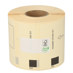 Brother DK-11202 compatible labels, 62mm x 100mm, 300 etiketten, wit