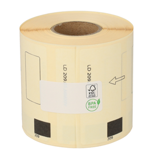 Brother DK-11209 compatible labels, 29mm x 62mm, 800 etiketten, wit