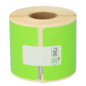 Dymo 99014 compatible labels, 101mm x 54mm, 220 etiketten, groen