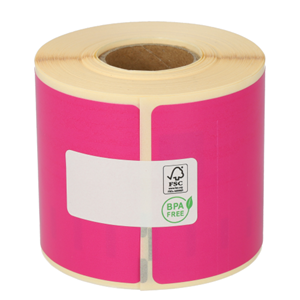 Dymo 99014 compatible labels, 101mm x 54mm, 220 etiketten, roze
