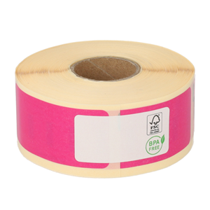 Dymo 11352 compatible labels, 54mm x 25mm, 500 etiketten, roze