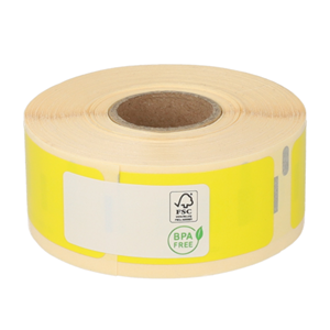 Dymo 11352 compatible labels, 54mm x 25mm, 500 etiketten, geel