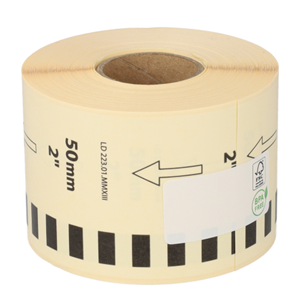 Brother DK-22223 compatible labels, 50mm x 30.48m, wit, permanent