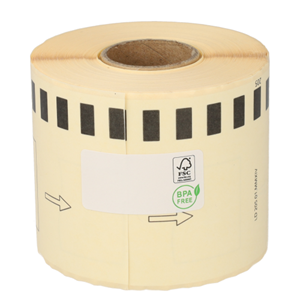 Brother DK-44205 compatible labels, 62mm x 30.48m, verwijderbaar, blanco