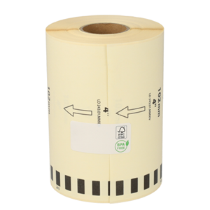 Brother DK-22243 compatible label, 102mm x 30.48m, blanco, permanent