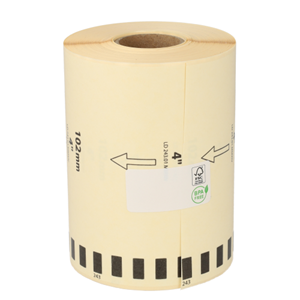 Brother DK-22243 compatible labels, verwijderbaar, 102mm x 30.48m, blanco