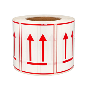 MT2 This side up label red, 74mm x 105mm, 1.000 etiketten, permanent