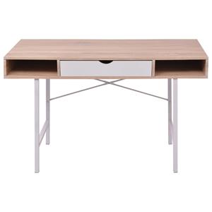 VidaXL bureau met 1 lade eiken en wit
