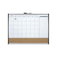 Whiteboard Duobord  58.5x43cm planning gewelfd