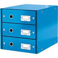 LEITZ Schubladenbox Click & Store WOW, 3 Schübe, blau