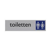 Infobord pictogram toiletten dames/heren 165x44mm