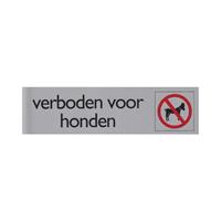 Posta Infobord pictogram verboden voor honden 165x44mm