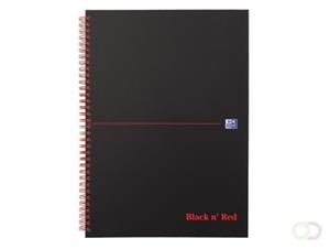 Oxford Notitieboek  Black n' Red A4 70v ruit 5mm