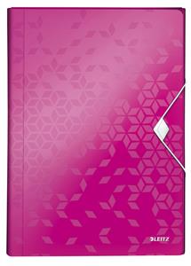 LEITZ Projektmappe WOW, A4, PP, 6 Fächer, pink-metallic