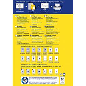 AVERY Avery Zweckform Stick+Lift Etiketten, 96 x 50,8 mm, weiß