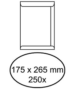 Office Envelop akte 175x265mm zelfklevend 100gr wit 250stuks