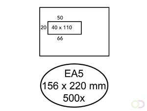 Hermes Envelop  EA5 156x220mm venster 4X11links 500stuks