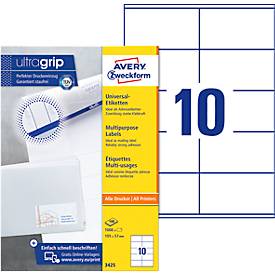 Etiket Avery Zweckform 3425 105x57mm wit 1000stuks