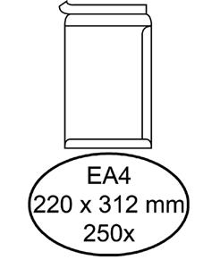 Envelop  akte EA4 220x312mm zelfklevend wit 250stuks