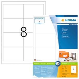 Herma Etiket  4624 97x67,7mm premium wit 1600stuks