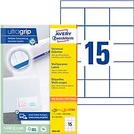 Avery Zweckform Etiket  3669 70x50.8mm wit 3000stuks