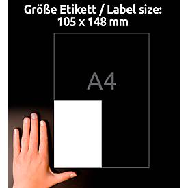 Avery Zweckform Etiket  3483 105x148mm A6 wit 800stuks