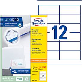 Avery Zweckform Etiket  3659 97x42.3mm wit 2400stuks