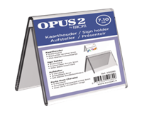 opus2 Tafelnaambord  V-standaard 70mmx100mm acryl