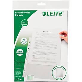 Leitz Prospekthülle Standard, A4, PP, dokumentenecht, 15 Stück, glasklar