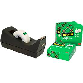 Scotch Tischabroller - inkl. 3 Rollen Magic(TM)Tape 810, schwarz