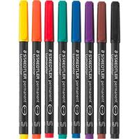 Staedtler OHP-marker Lumocolor non-permanent, superfijn 0,4 mm, doos van 8 stuks in geassorteerde kleuren