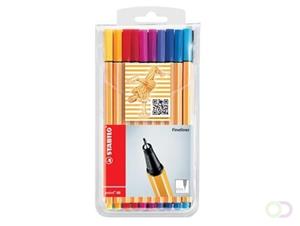 Stabilo fineliner Point 88 etui van 20 stuks in geassorteerde kleuren