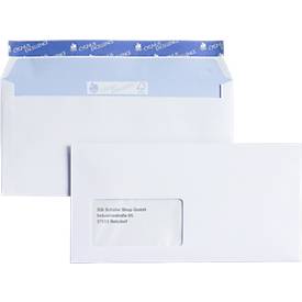 Cygnus Witte enveloppen, C6, zelfklevend, met venster links , 500 stuks